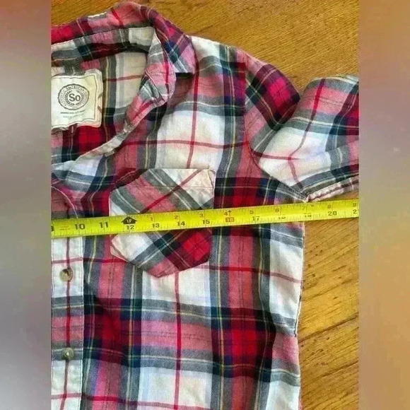 SO authentic American Heritage women’s plaid button up long sleeve shirt size M - Picture 12 of 14